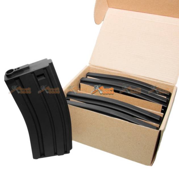 140rds Mid-cap Magazine x5pcs for M4/M16 Series Airsoft AEG (Black)