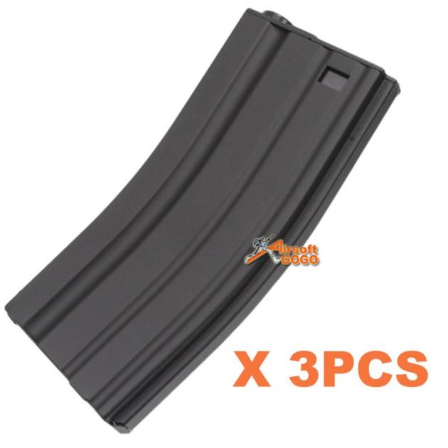 E&C Metal Mid-Cap 160rd Magazine for M4 AEG (Black) 3PCS