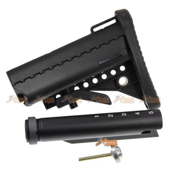 E&C M4/M16 AEG Fiber MOD Crane Stock with Extension Tube (Black) - Image 3