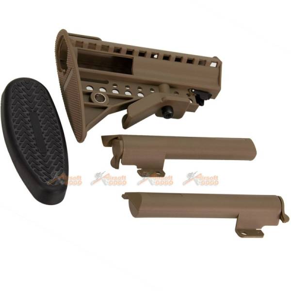 E&C M4 / M16 AEG Fiber MOD Crane Stock (Tan) - Image 2