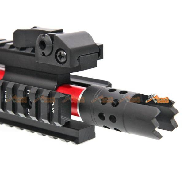 E&C MK110 10" Inch RAS RIS Handguard Front Set with Outer Barrel Kit for M4 M16 M4A1 AEG (Red) - Image 7