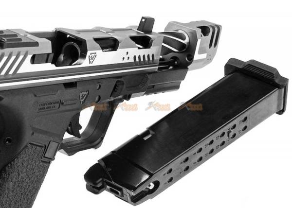 EMG Strike Industries EMG ARK-17 GBB Pistol with Detachable Compensator (Silver) - Image 8