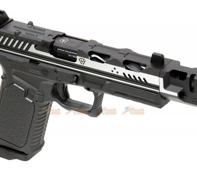 EMG Strike Industries ARK-17 G17 GBB Pistol w/ Compensator (2 Tone Color, Black & Silver)