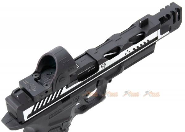 [High-end Version] EMG Strike Industries ARK-17 G17 GBB Pistol w/ Compensator & RMR Red Dot Sight (2-Tone Color, Black & Silver) - Image 5