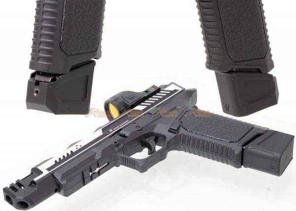 [High-end Version] EMG Strike Industries ARK-17 G17 GBB Pistol w/ Compensator & RMR Red Dot Sight (2-Tone Color, Black & Silver) - Image 7