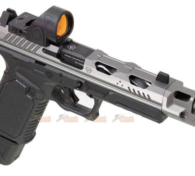 [High-end Version] EMG Strike Industries ARK-17 G17 GBB Pistol w/ Compensator & RMR Red Dot Sight (Silver)