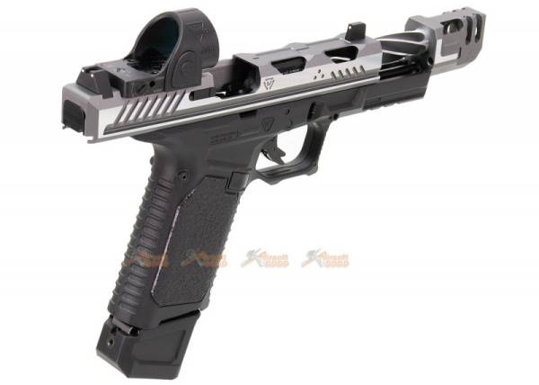 [High-end Version] EMG Strike Industries ARK-17 G17 GBB Pistol w/ Compensator & RMR Red Dot Sight (Silver) - Image 7