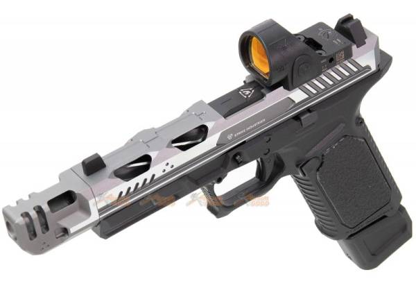 [High-end Version] EMG Strike Industries ARK-17 G17 GBB Pistol w/ Compensator & RMR Red Dot Sight (Silver) - Image 3