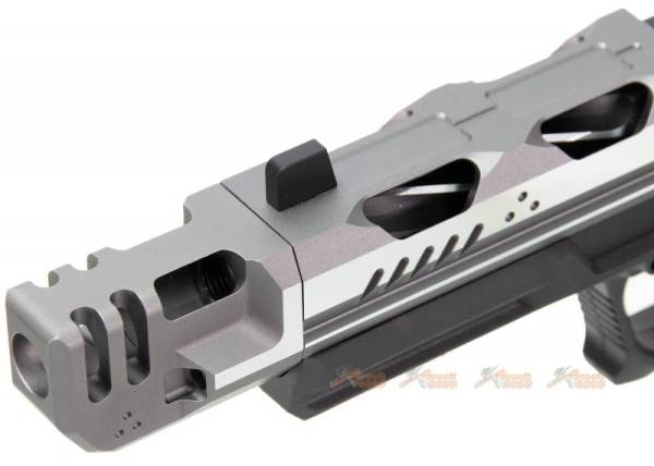 [High-end Version] EMG Strike Industries ARK-17 G17 GBB Pistol w/ Compensator & RMR Red Dot Sight (Silver) - Image 4