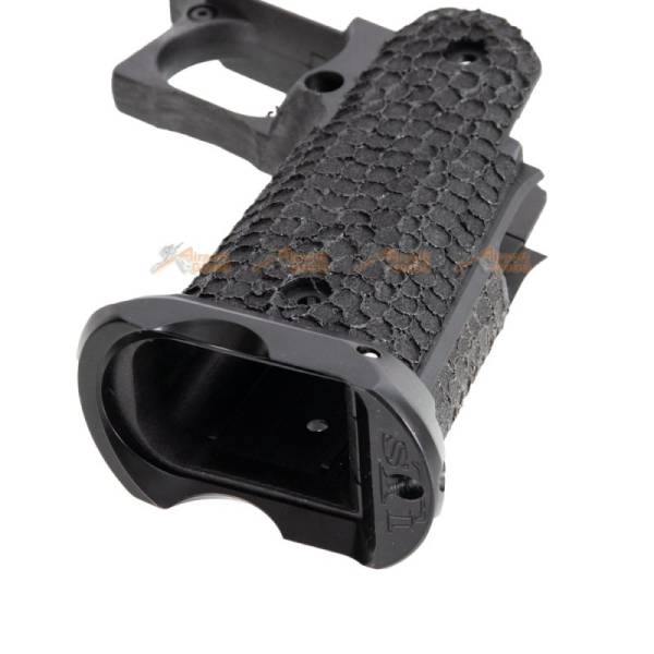 JW3 STI Style Grip with Magwell for Marui / AW Custom / WE-Tech Hi-Capa GBB (Black) - Image 3