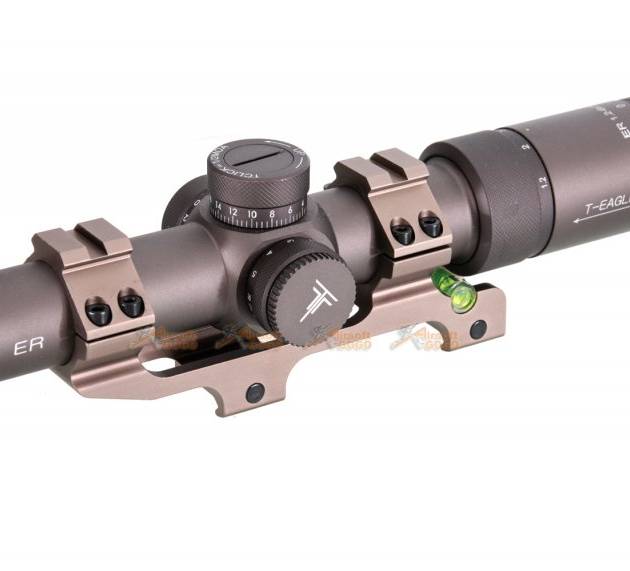 T-EAGLE ER series 1.2-6X24IR Tactical Optic Sight Rifle Scope with Universal Collimator Horizontal Connecting Mount
