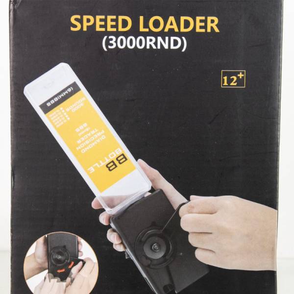 Wosport 409 3000rds BB M4 AEG Speedloader with DIY 3D Printed Adapter for Airsoft (Black) - Image 7
