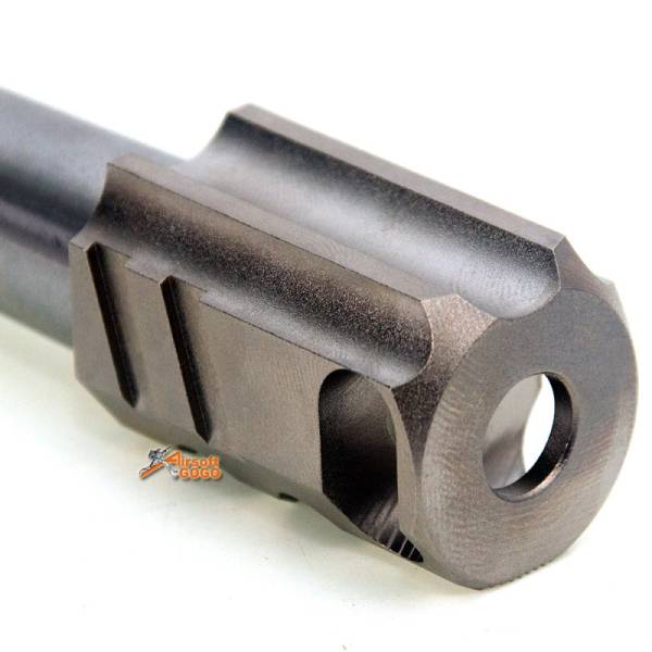 IPSC(Open) Stainless Steel Outer Barrel  with Chris Copper Compensator (Silver) for Marui Hi-Capa 5.1 - Image 5