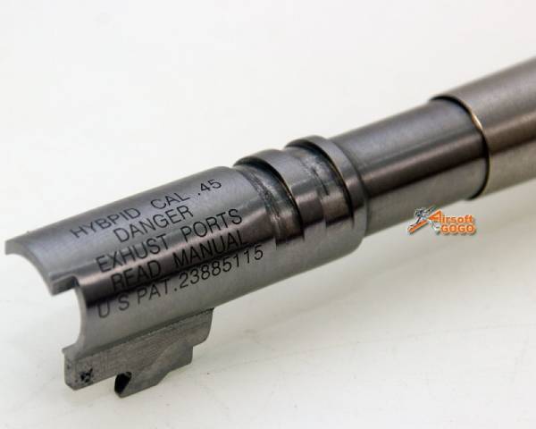 IPSC(Open) Stainless Steel Outer Barrel  with Chris Copper Compensator (Silver) for Marui Hi-Capa 5.1 - Image 4