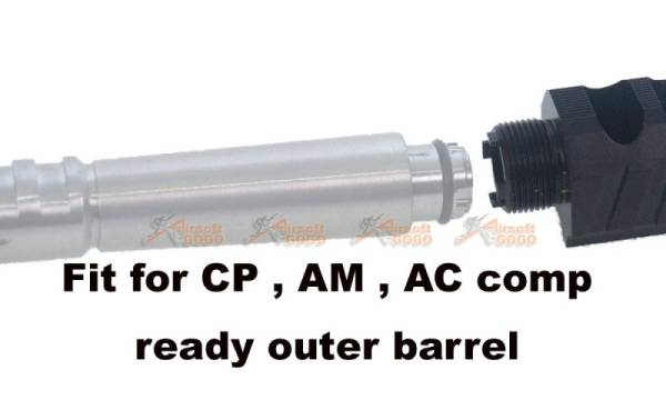 95g Chris Custom Copper Comp for Marui Hi-Cap GBB Pistol fit to High-end IPSC (Open Group) Airsoft Player Grey - Image 2