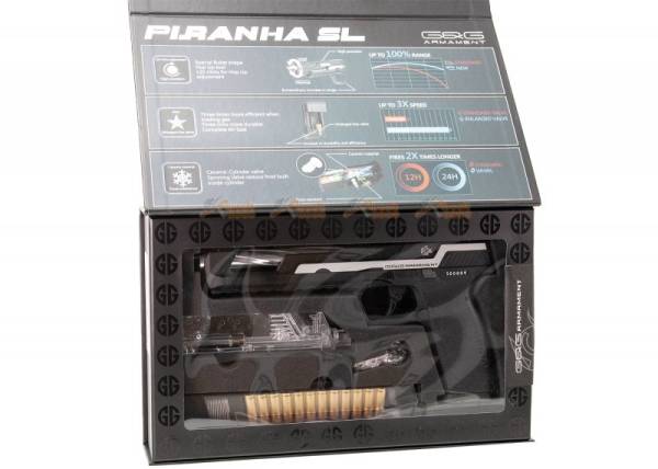 G&G PIRANHA SL GBB PISTOL - Silver - Image 7
