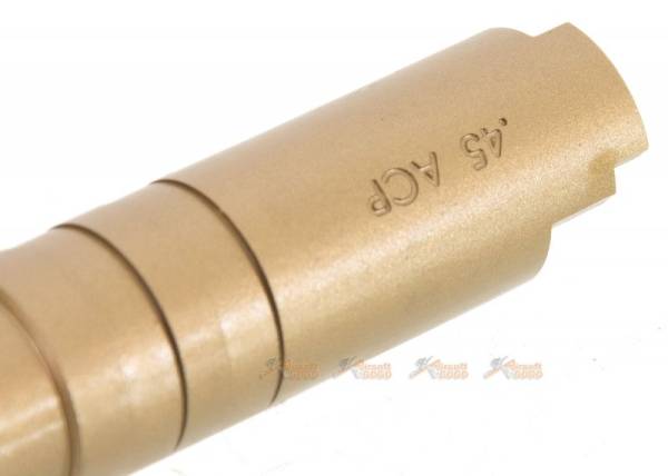 5KU M11 CW Tornado 4.3 Inch Stainless Outer Barrel - for Marui Hi-Capa GBB - Gold with Silver - Image 3