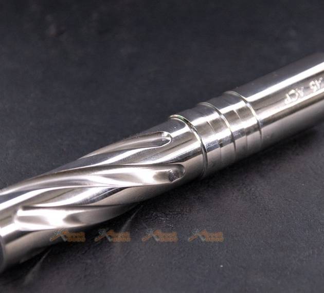 5KU M11 CW Tornado 4.3 Inch Stainless Outer Barrel - for Marui Hi-Capa GBB - Silver