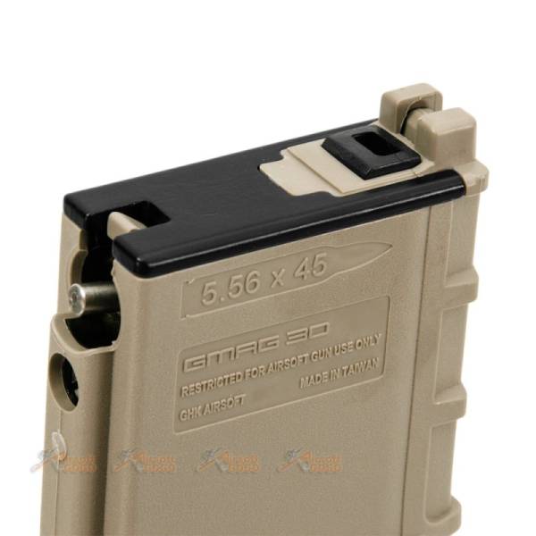 GHK 40rds Magazine for GHK G5 / M4 Airsoft GBBR (TAN) - Image 3