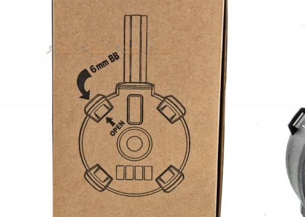 GK Tactical 400rds Drum Magazine for Tokyo Marui MWS M4 GBBR - Black - Image 8