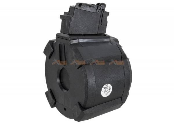 GK Tactical 400rds Drum MAG for  Tokyo Marui AK AKM GBB - Black - Image 4
