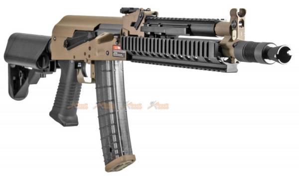 Golden Eagle Tactical AK47 Airsoft AEG Rifle (Black/DE) - Image 5
