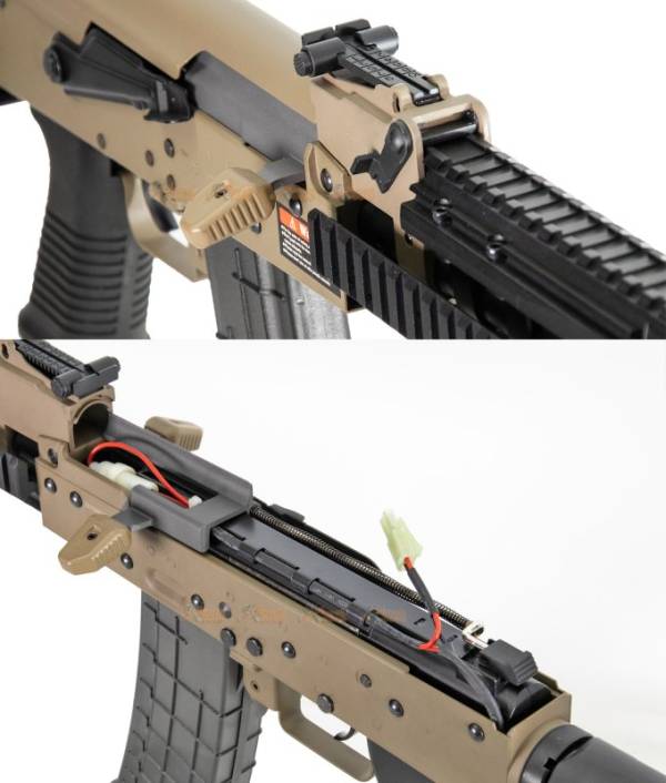 Golden Eagle Tactical AK47 Airsoft AEG Rifle (Black/DE) - Image 9
