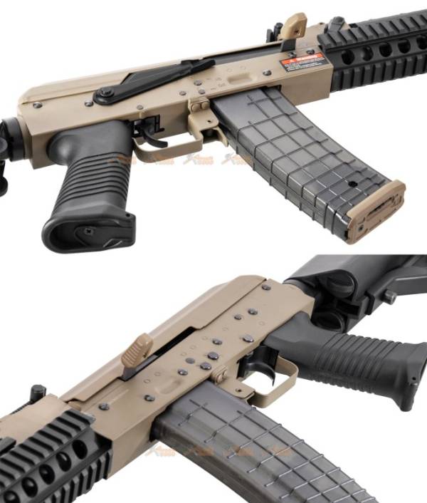 Golden Eagle Tactical AK47 Airsoft AEG Rifle (Black/DE) - Image 8