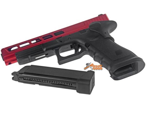 Army Glock R34 GBB Pistol Black w/ Red - Image 4