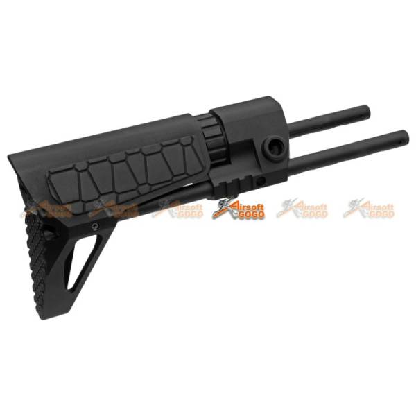 G&P PDW Stock for Airsoft Marui & G&P M4 / M16 Metal Body (Snake, Black) - Image 2