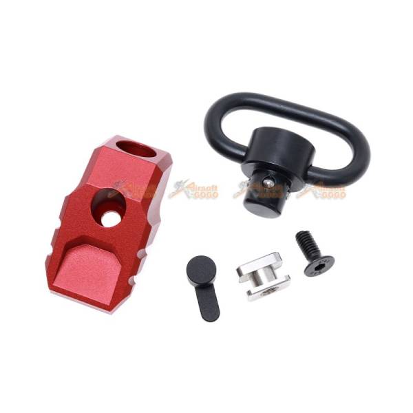 G&P Adjustable QD Sling Swivel for M-Lok/ Keymod System - Red - Image 2