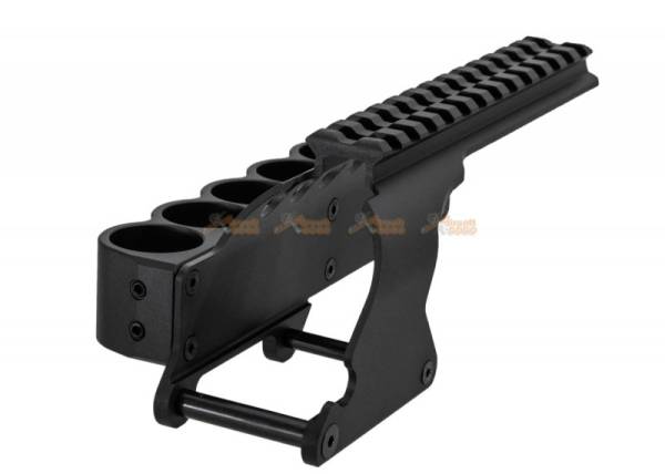 G&P Shotshell Receiver Rail for Tokyo Marui Shotgun (Short) -Black - Image 3