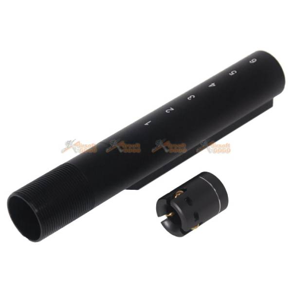 G&P Roller Bolt with MWS 6 Postion Buffer Tube for Tokyo Marui M4A1 MWS GBBR (Black)
