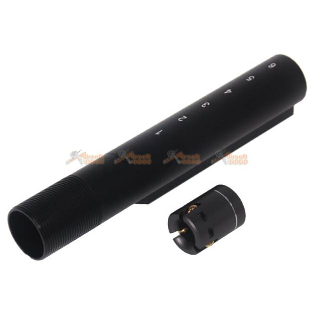 G&P Roller Bolt with MWS 6 Postion Buffer Tube for Tokyo Marui M4A1 MWS GBBR (Black)