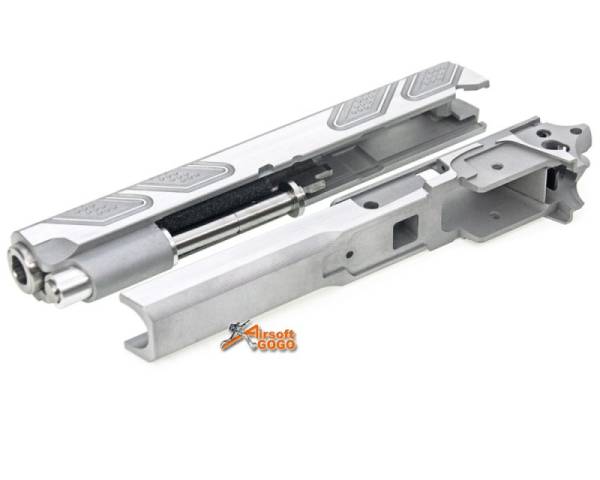 Gunsmith Bros CNC Aluminum PT Style Standard Slide Set for Tokyo marui Hi-Capa Series (Silver) - Image 7