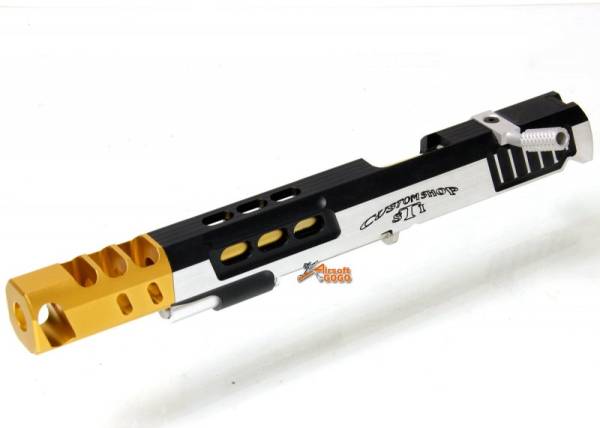 Gunsmith Bros CNC Aluminum STI DVC Open Kit Set for Tokyo Marui HI-Capa 5.1 (Silver & Gold)