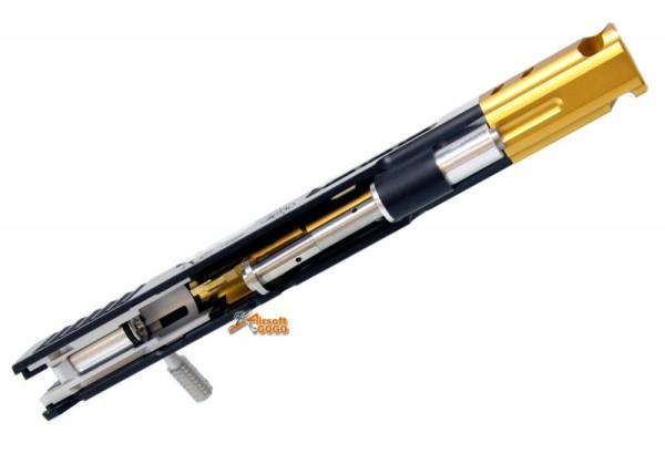 Gunsmith Bros CNC Aluminum STI DVC Open Kit Set for Tokyo Marui HI-Capa 5.1 (Silver & Gold) - Image 8