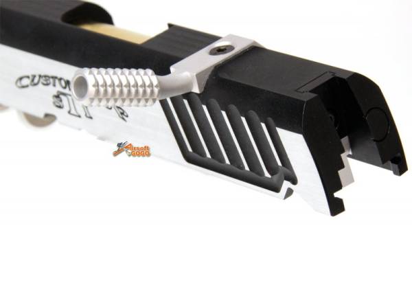 Gunsmith Bros CNC Aluminum STI DVC Open Kit Set for Tokyo Marui HI-Capa 5.1 (Silver & Gold) - Image 5