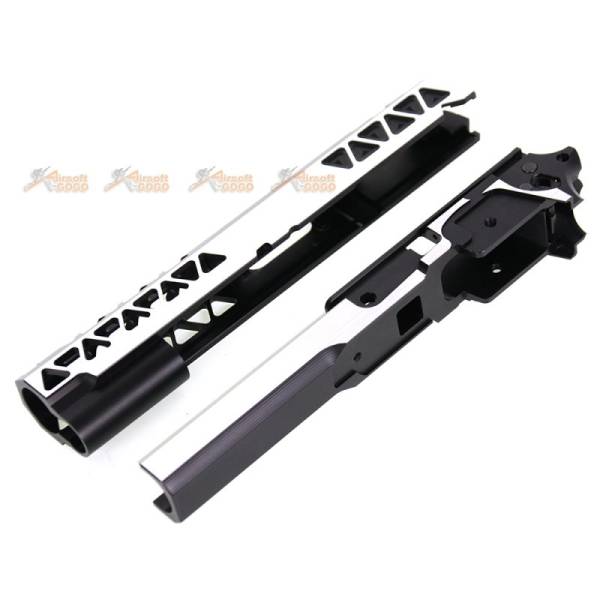 Gunsmith Bros Triangle Slide Set (Small R Cut w/ Frame & Guide Rod) for Tokyo Marui Hi-Capa GBB Series (2 Tone) - Image 2
