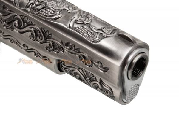 WE M1911A1 Classic Floral Pattern GBB Pistol (Silver) - Image 8