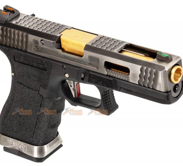WE-Tech G18C T3 GBB pistol (Silver/ Gold / Black)