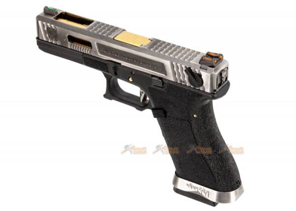 WE-Tech G18C T3 GBB pistol (Silver/ Gold / Black) - Image 2