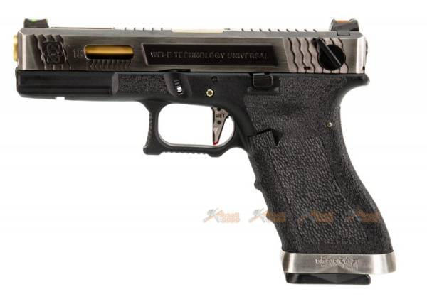 WE-Tech G18C T3 GBB pistol (Silver/ Gold / Black) - Image 8