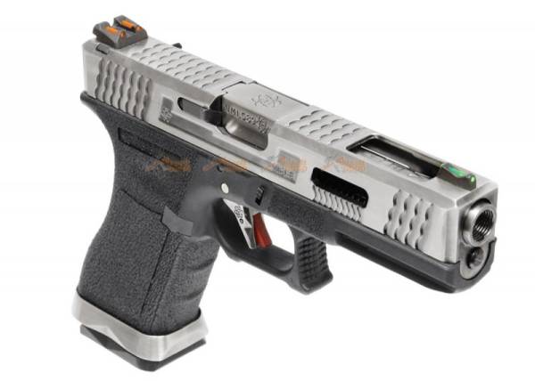 WE-Tech G18C T3 GBB pistol (Silver/ Black / Silver) - Image 2