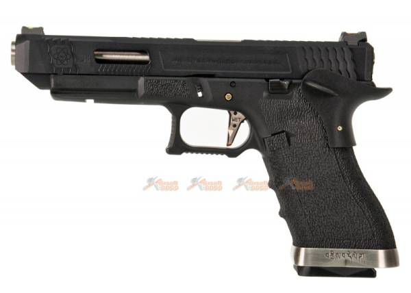 WE G34 T5 GBB Pistol (Black Slide,Black Frame,Silver Barrel) - Image 4