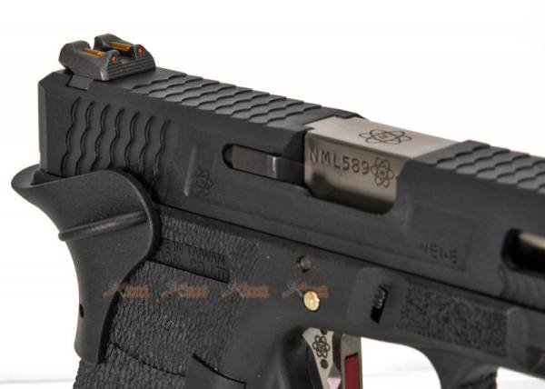 WE G34 T5 GBB Pistol (Black Slide,Black Frame,Silver Barrel) - Image 9
