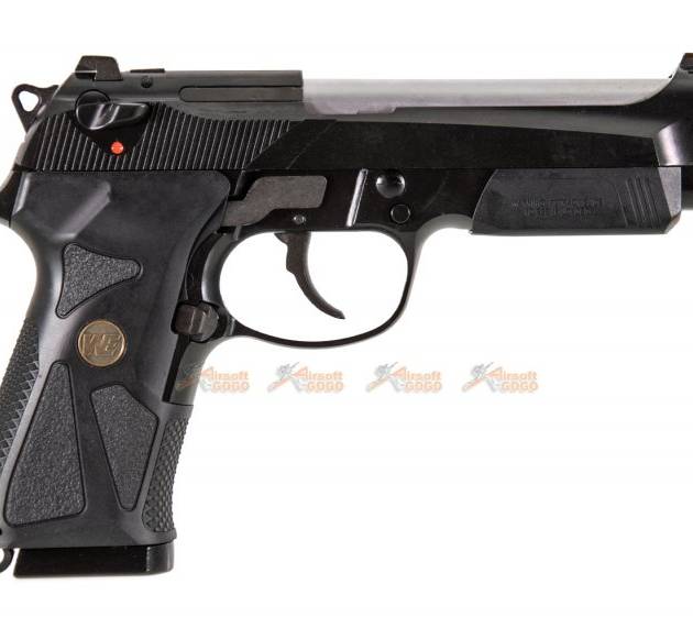 WE M92F Semi GBB (Silver Barrel , Black Frame)