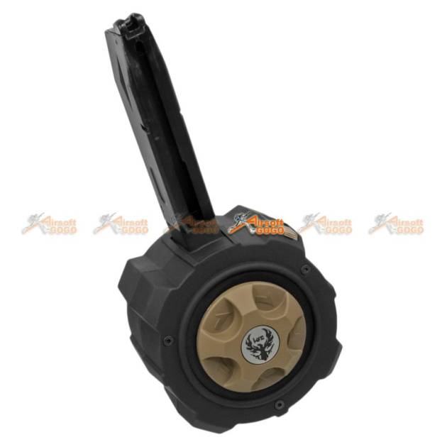 HFC M9 Metal Gas Drum Magazine for Marui / WE / HFC M9 Series Airsoft GBB (Black)
