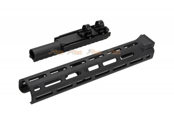 Hephaestus 10.5 inch M-lok Handguard Set With Railed Gas Tube for GHK/ LCT AK (Type III Hard-Coat Anodized) - Image 3