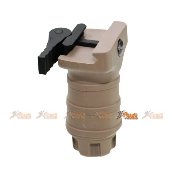 QD Stubby Vertical Foregrip Grip for Airsoft AEG GBBR 20mm RIS Rail Handguard - TAN - Image 2